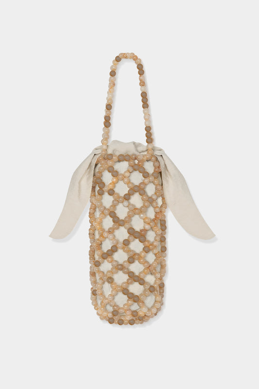 HANDMADE BEADED BAG JASPE MIEL