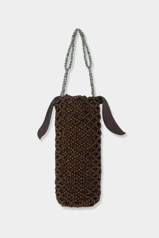 HANDMADE WOODEN BEADED BAG