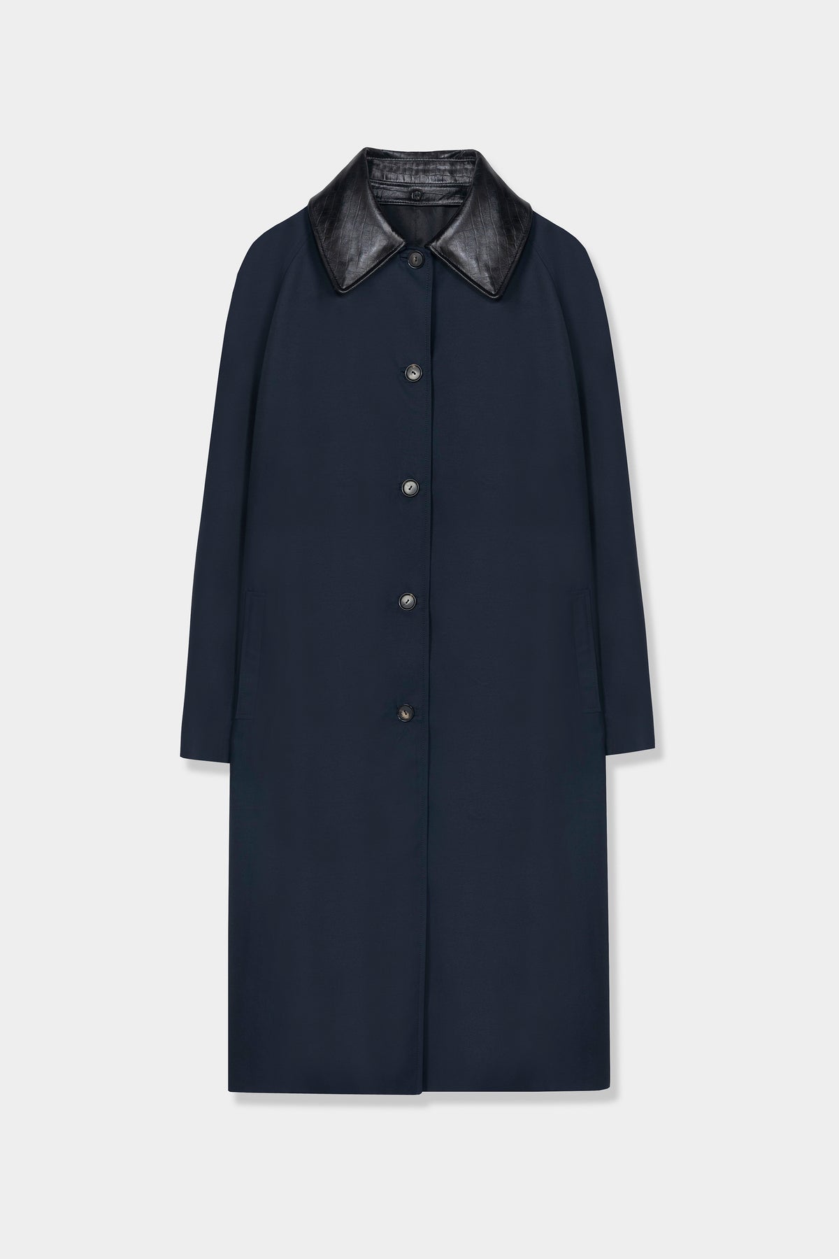 LEATHER COLLAR TRENCH COAT image 5