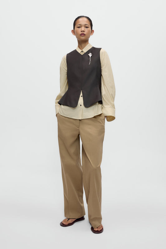 LOW RISE COTTON PANTS