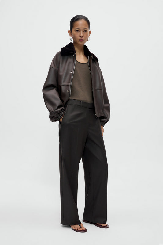 LOW RISE VIRGIN WOOL PANTS