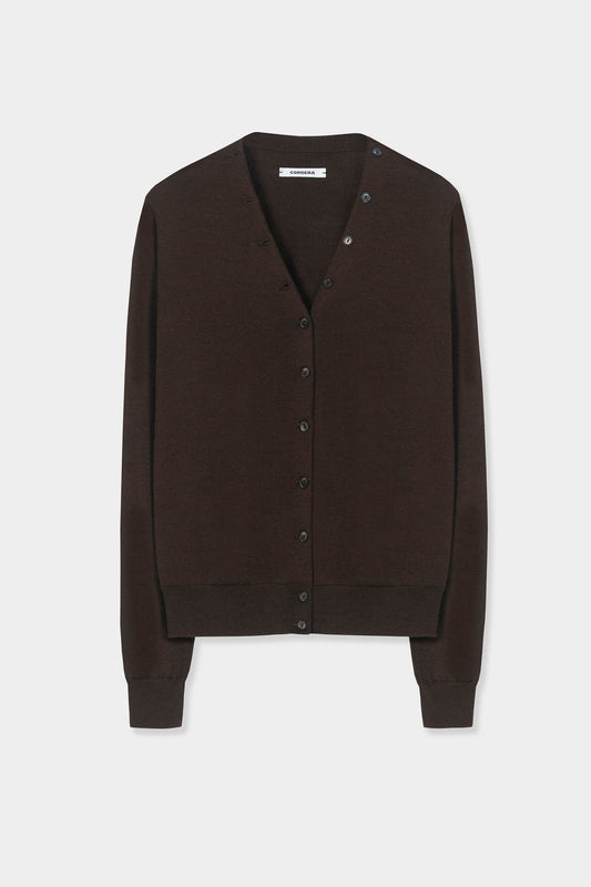 MERINO WOOL BUTTON CARDIGAN
