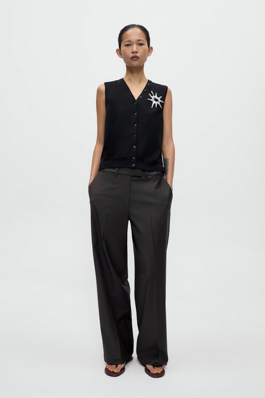 MERINO WOOL BUTTON WAISTCOAT