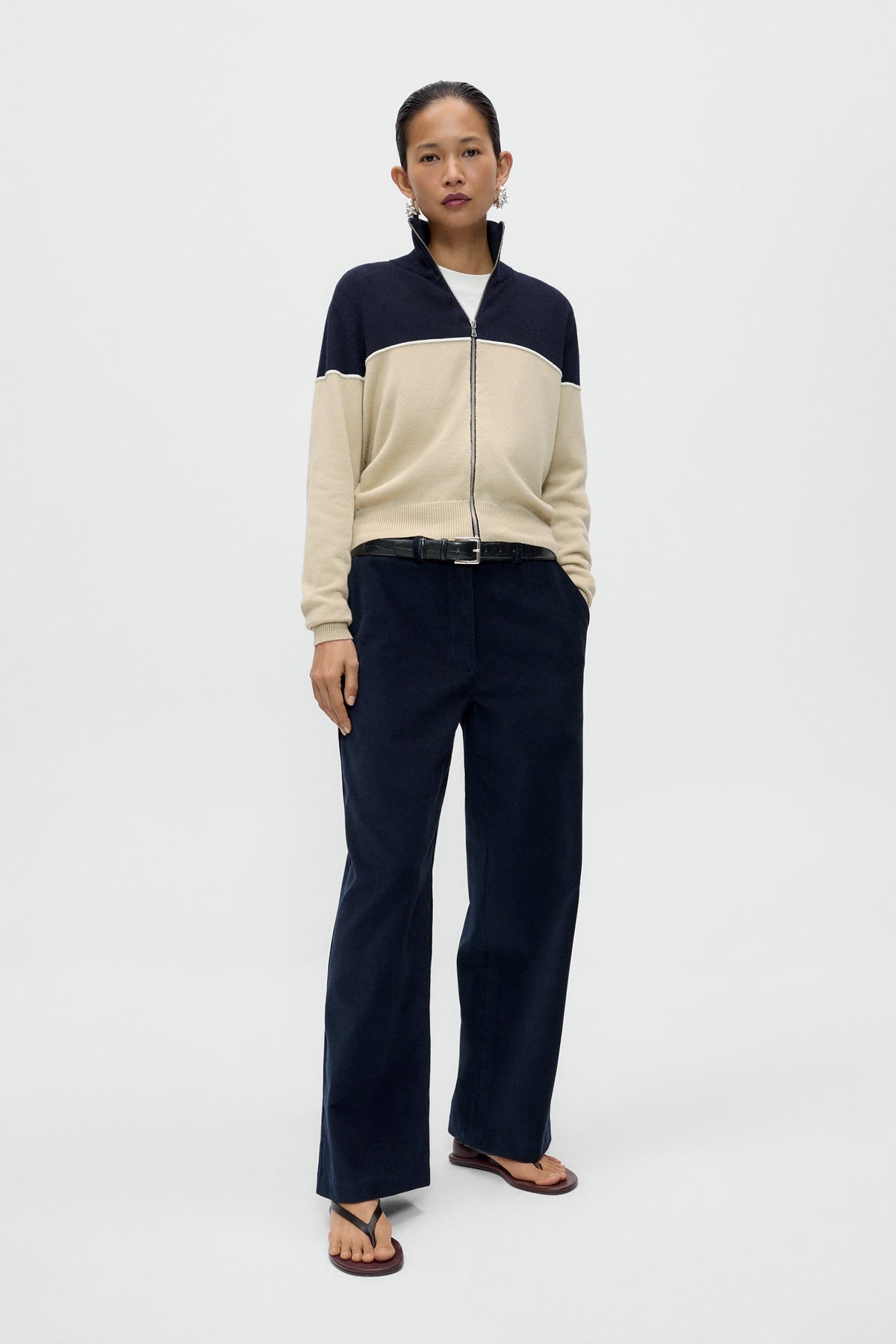 CÁRDIGAN COLORBLOCK LANA MERINO image 2