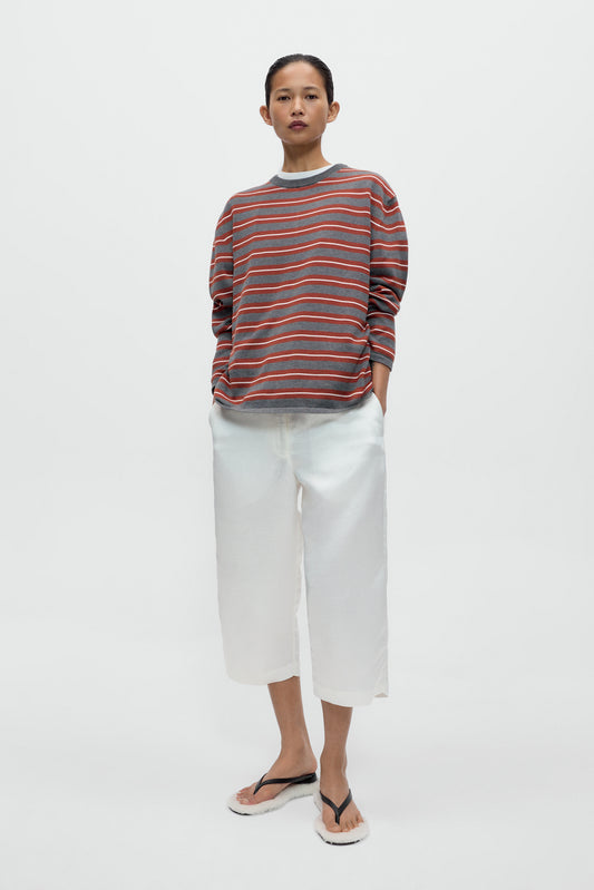 ORGANIC COTTON STRIPED LONG-SLEEVE TEE