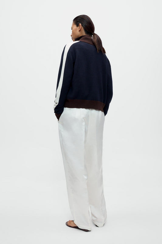 SATIN MASCULINE BARREL PANTS
