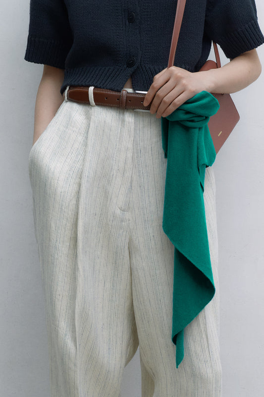 Cordera Tailoring Pareo Pants - Beige on Garmentory  Long knit tops,  Sustainable fashion brands, Cotton tops