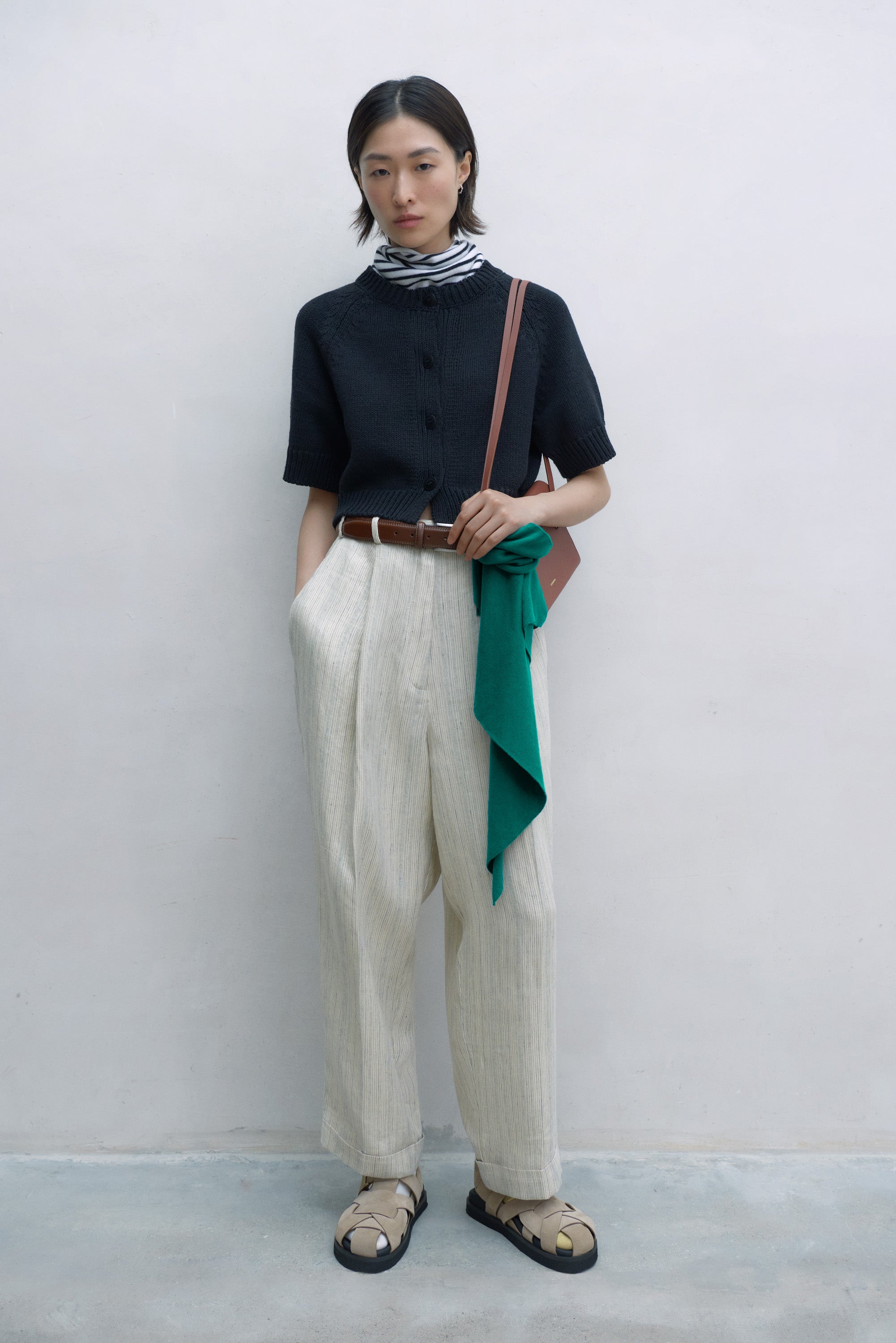 Relaxed Slub Pants