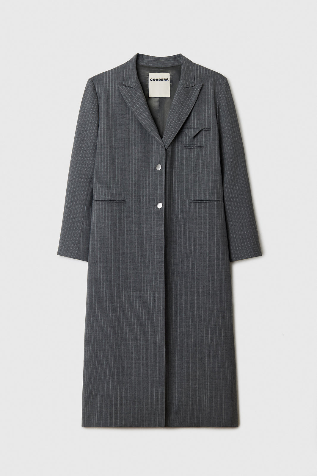 Cordera Virgin Wool Striped Coat