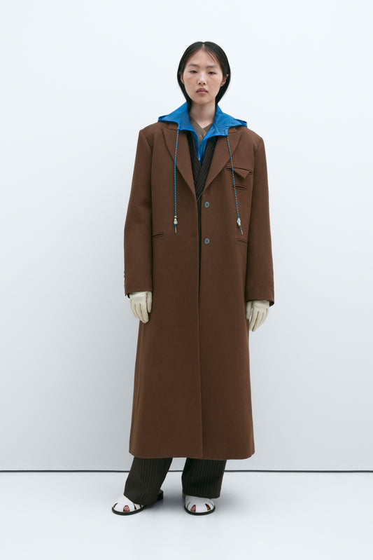 LONG WOOL COAT ROOT