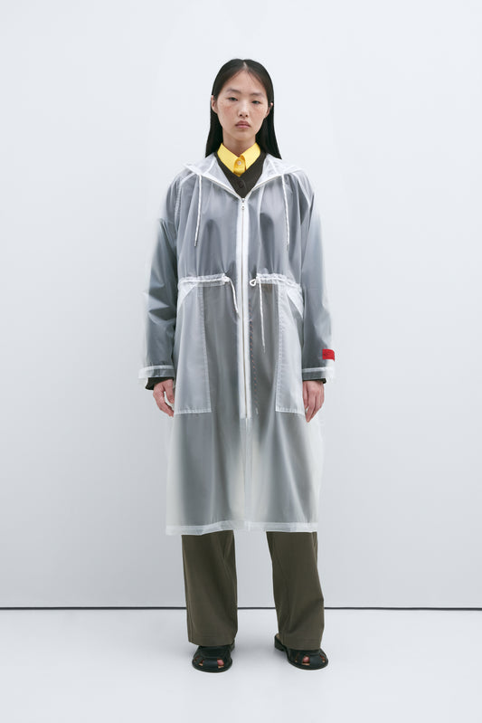 SAILING HOODED RAINCOAT TRANSPARENT