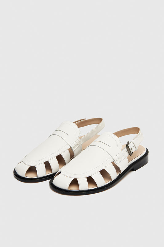 SLINGBACK LOAFER WHITE