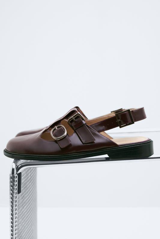 SLINGBACK MARY JANE BURGUNDY