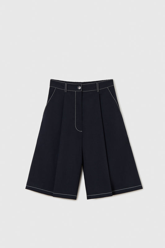 TAILORING STITCHED BERMUDA NAVY