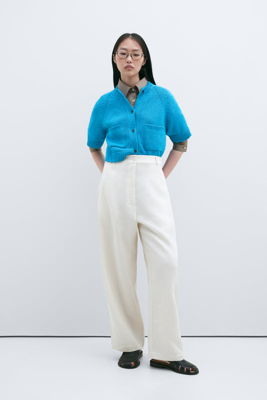 WIDE LEG PANTS GARDENIA