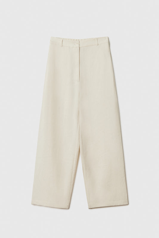 WIDE LEG PANTS GARDENIA