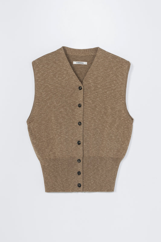 FLECKED COTTON WAISTCOAT