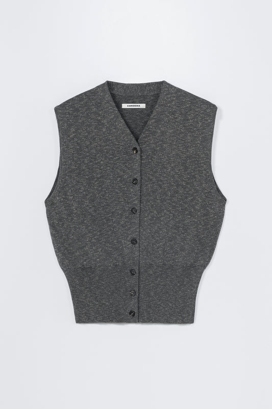FLECKED COTTON WAISTCOAT