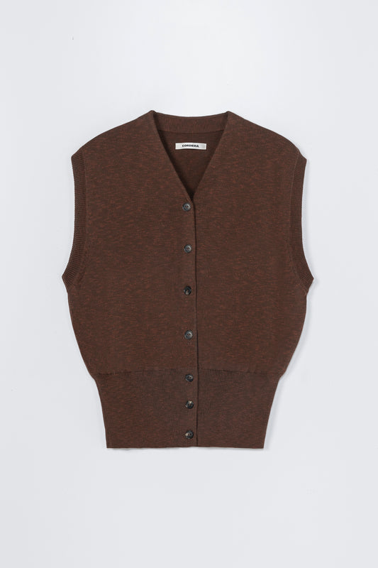 FLECKED COTTON WAISTCOAT