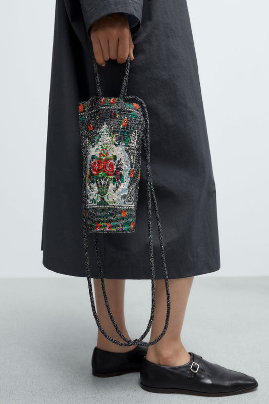HANDMADE BEADED BAG CAMELIA