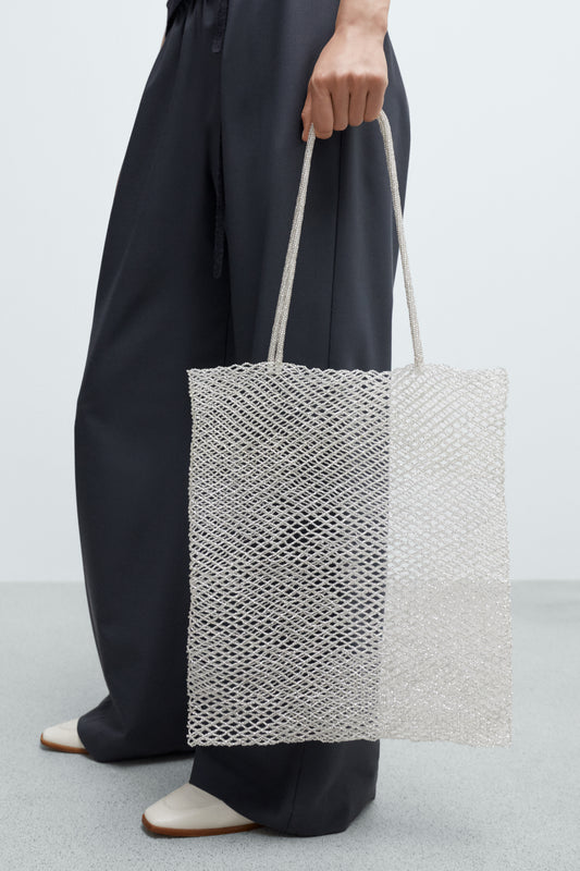 HANDMADE BEADED TOTE BAG