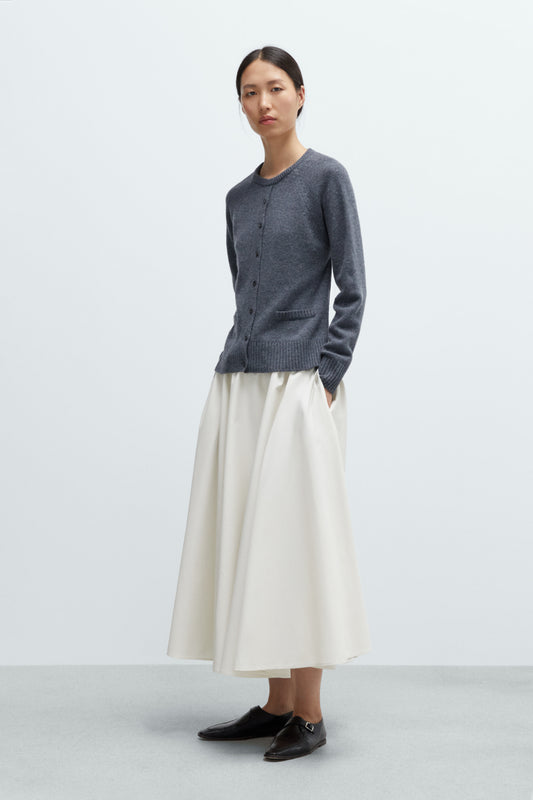 MERINO WOOL OPEN-BACK CARDIGAN