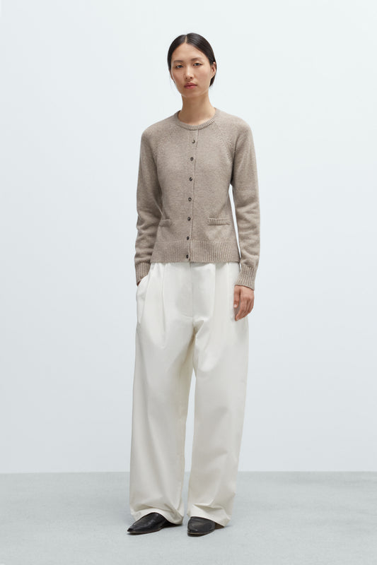 MERINO WOOL OPEN-BACK CARDIGAN