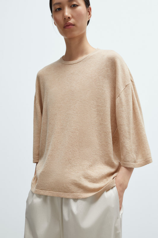 CAMISETA OVERSIZE EN LANA MERINA