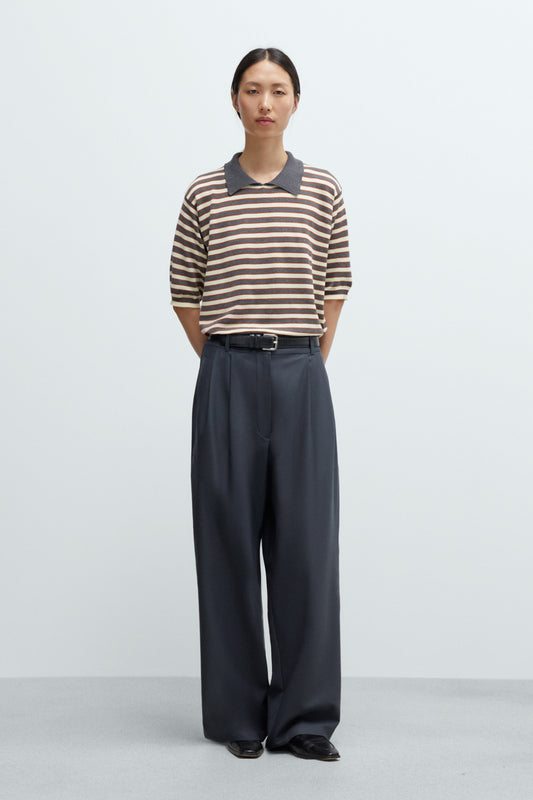 ORGANIC COTTON STRIPED POLO