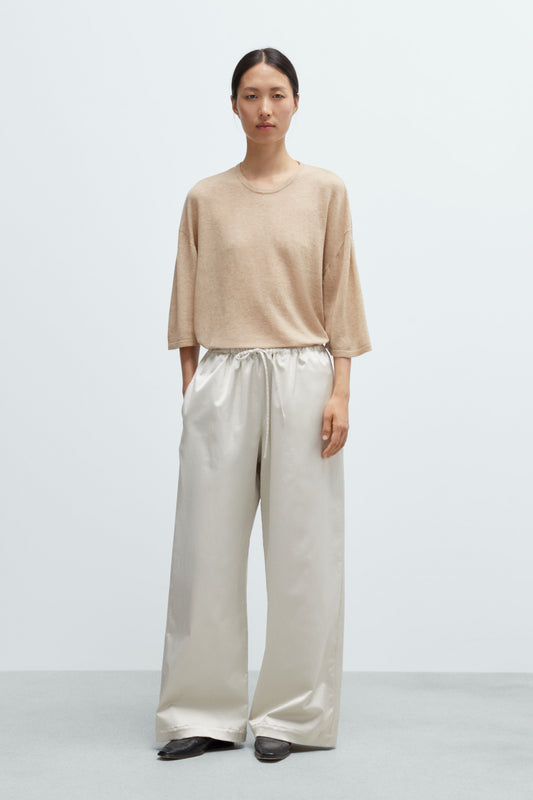 SATIN DRAWSTRING PANTS
