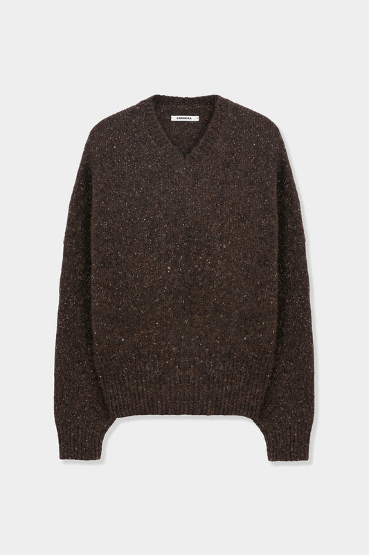 SPECKLED V-NECK SWEATER