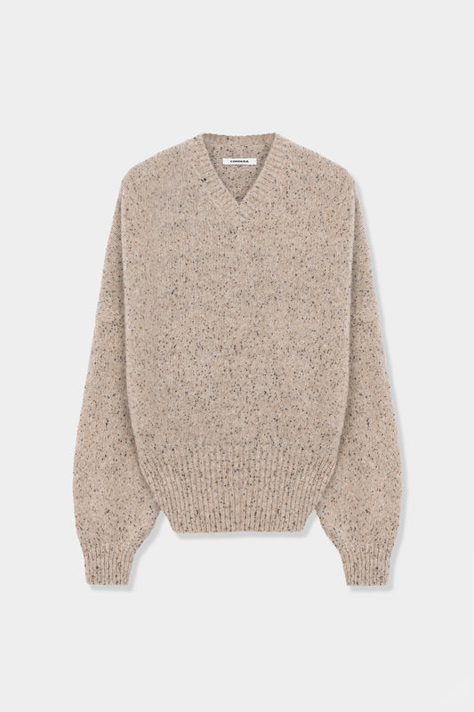 SPECKLED V-NECK SWEATER