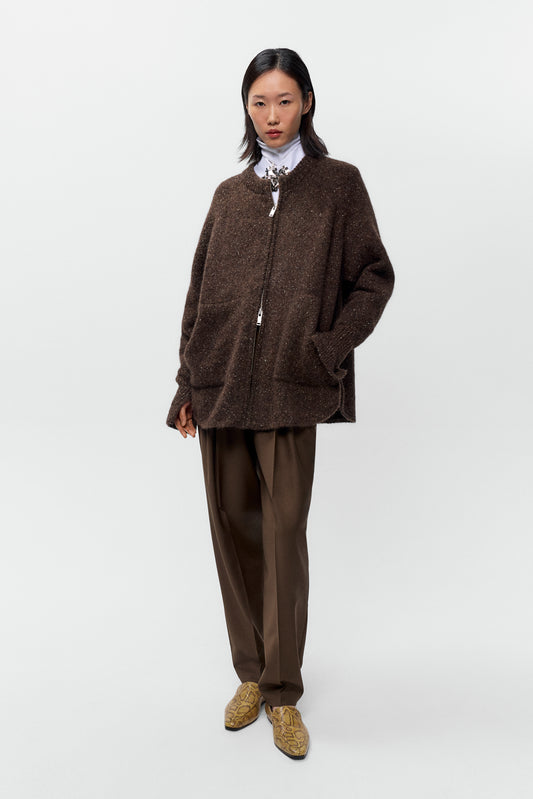 CHAQUETA CREMALLERA MOTEADA