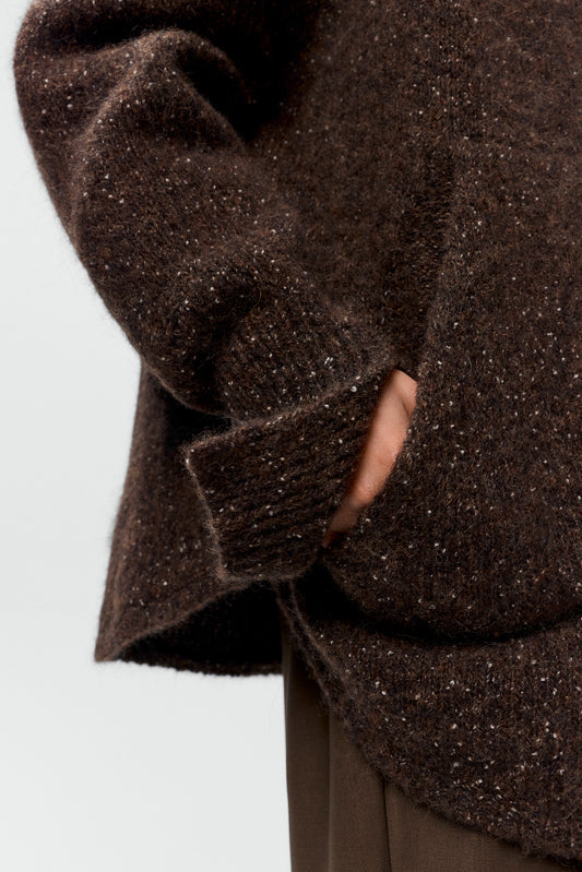 CHAQUETA CREMALLERA MOTEADA