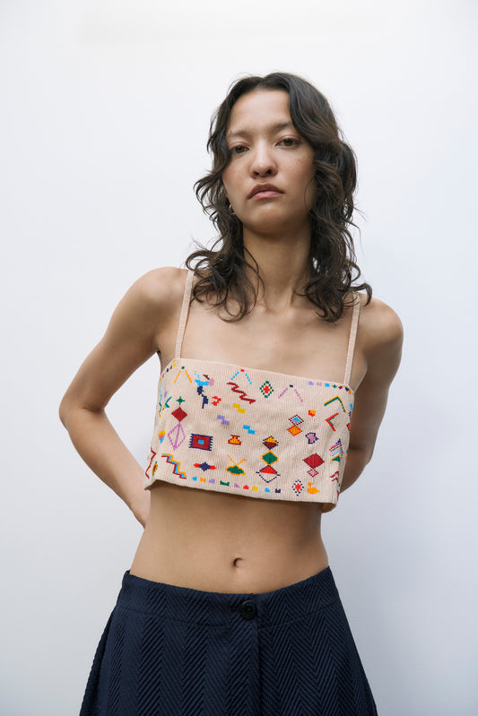 BEADED HANDMADE TOP