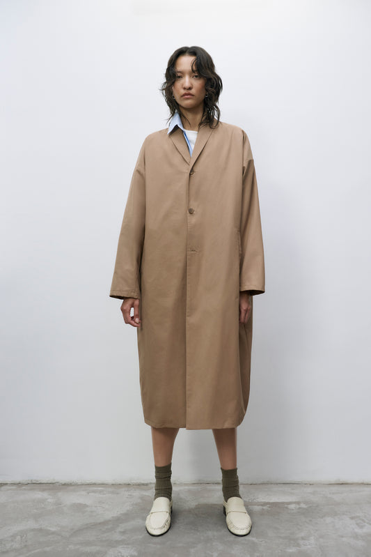 COVER UP TRENCH CAMEL
