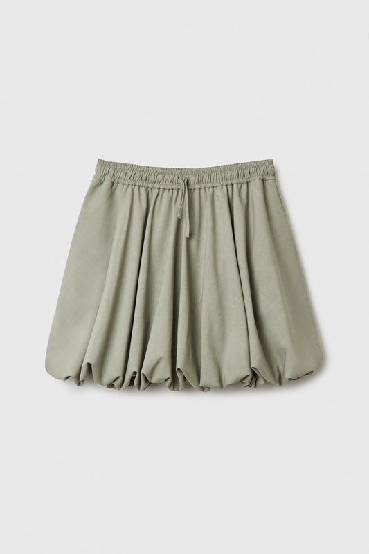 BALLOON MINI SKIRT SALVIA