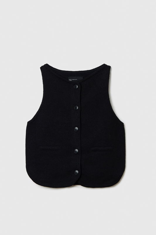 BOAT-NECK WAISTCOAT BLACK