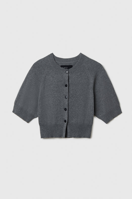 COTTON & CASHMERE TOP GREY