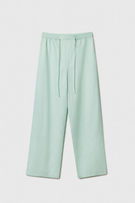 COTTON RELAXED PANTS BROOK GREEN