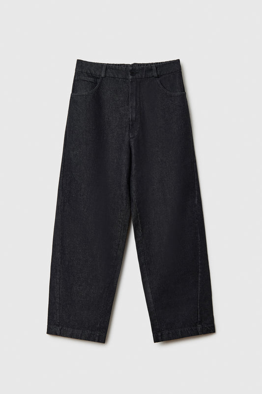DENIM STRAIGHT PANTS BLACK