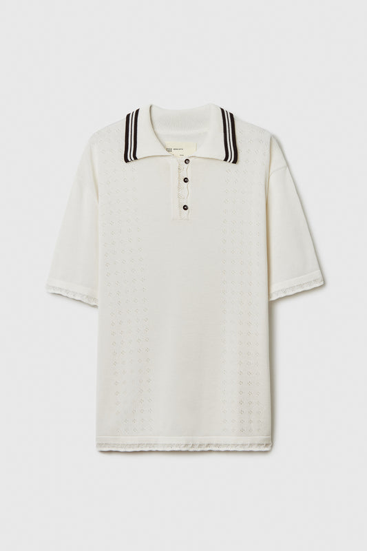ORGANIC COTTON POINTELLE POLO NATURAL
