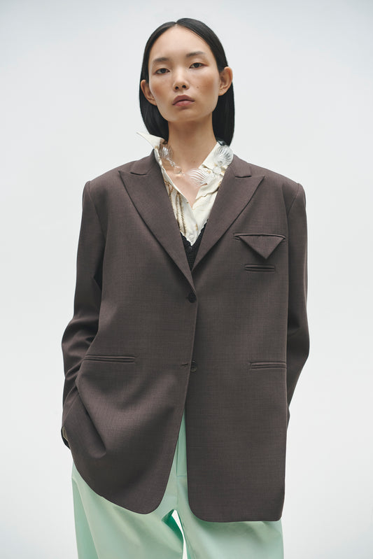 TAILORED BLAZER DEEP TAUPE