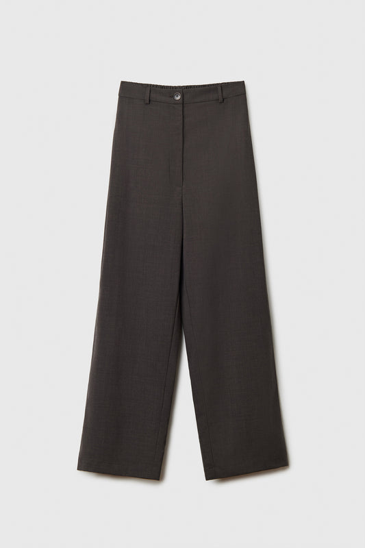 WIDE LEG PANTS DEEP TAUPE