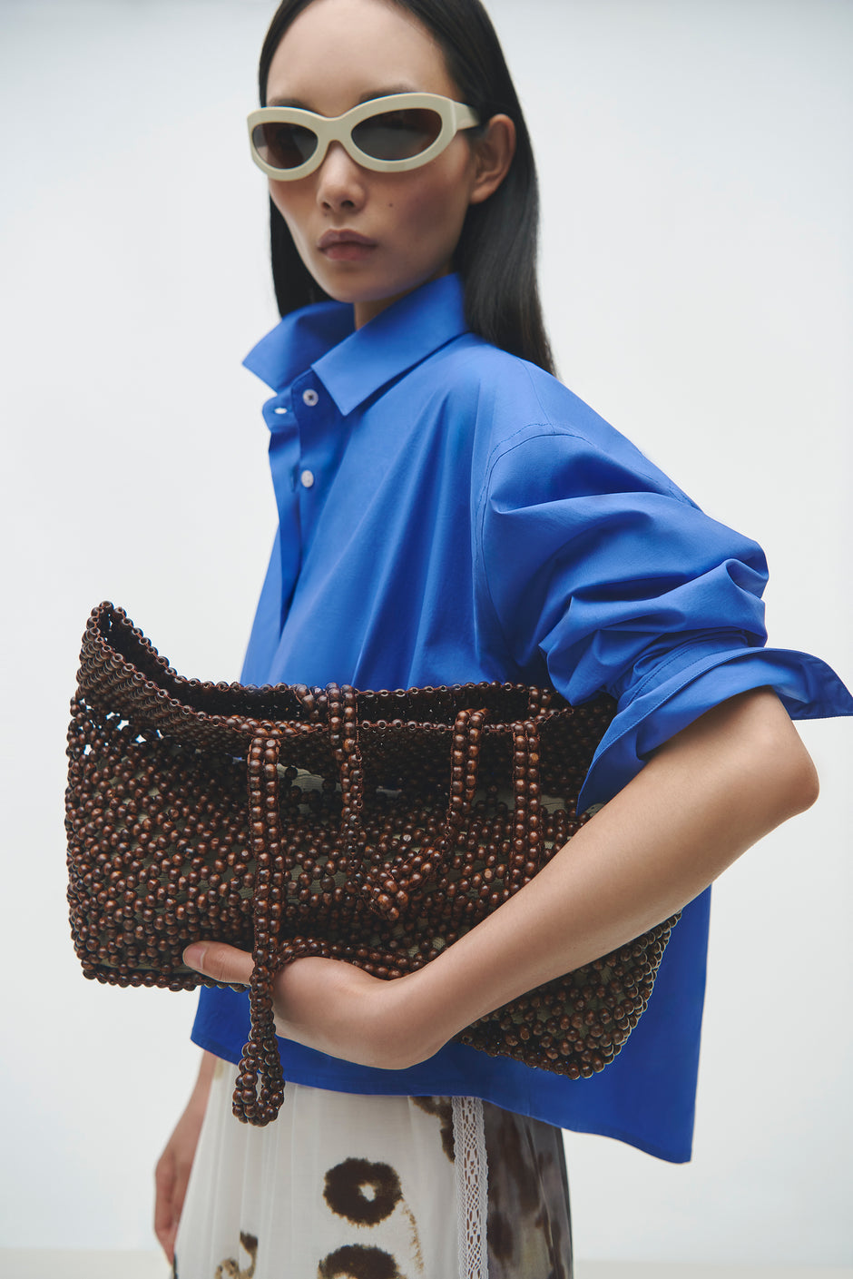 Cordera Handmade Beaded Tote Bag in Sierra