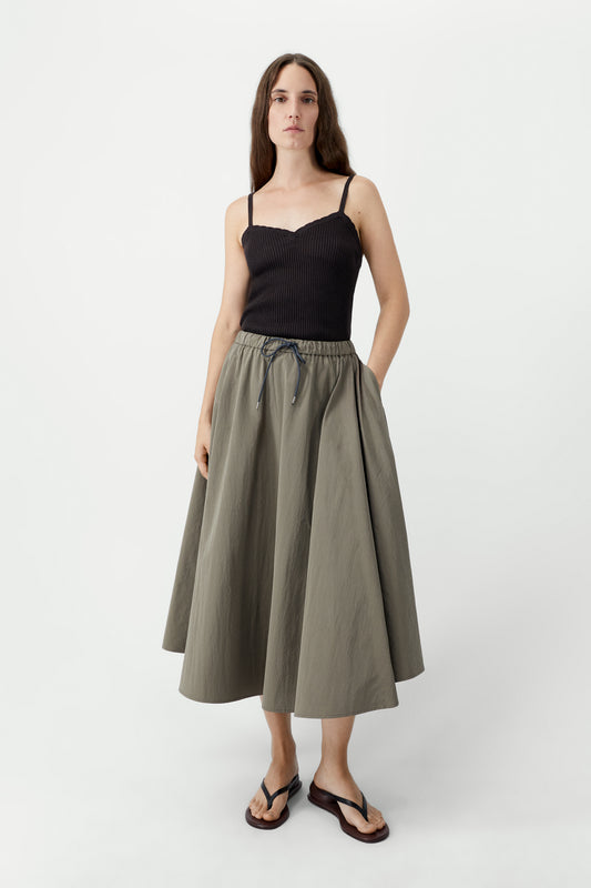 COTTON & SILK RIBBED TANK TOP