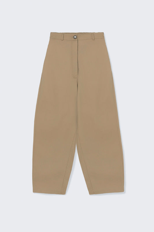 COTTON CURVED PANTS