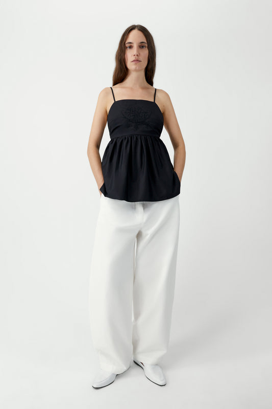 COTTON EMBROIDERED TOP