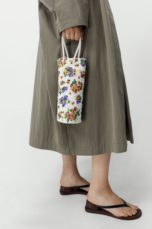 HANDMADE BEADED BAG PENSAMIENTO