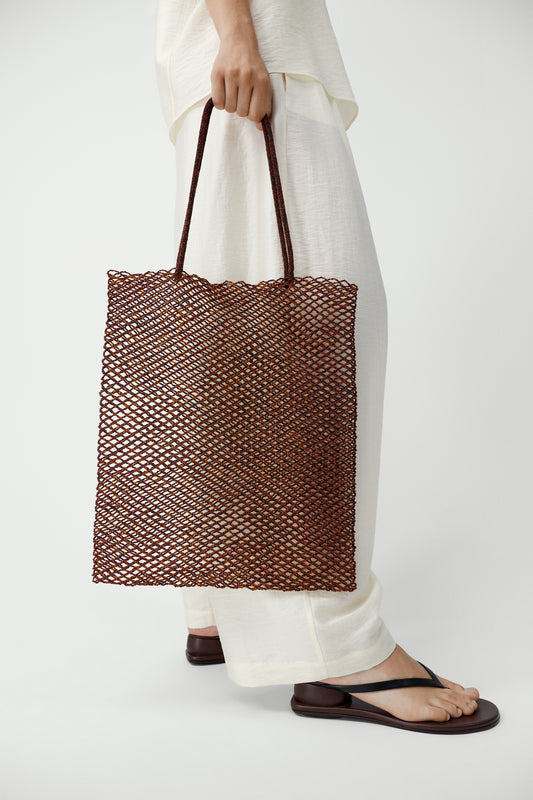 HANDMADE BEADED TOTE BAG